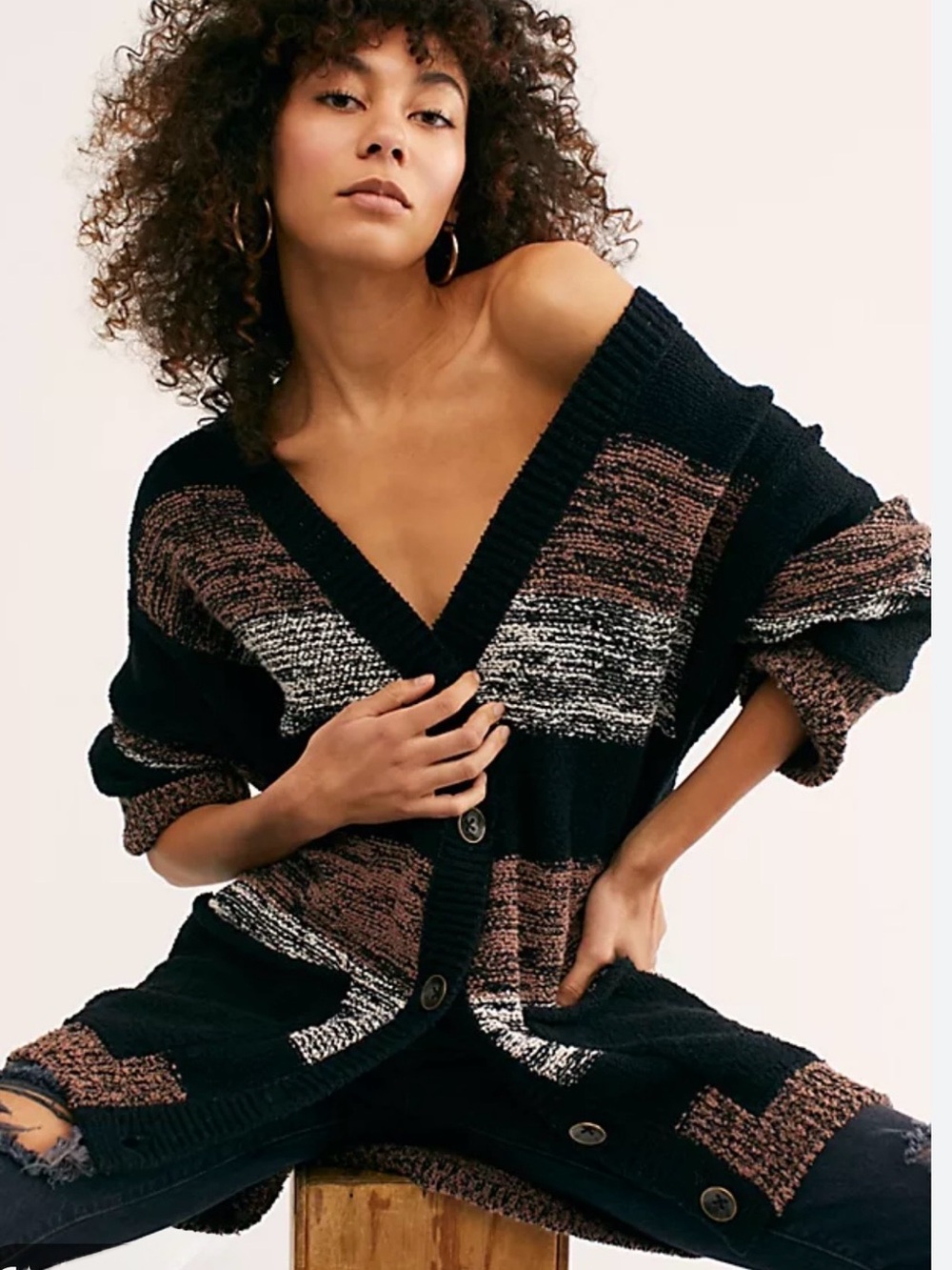 Free People Southport Oversized Beach Cardigan